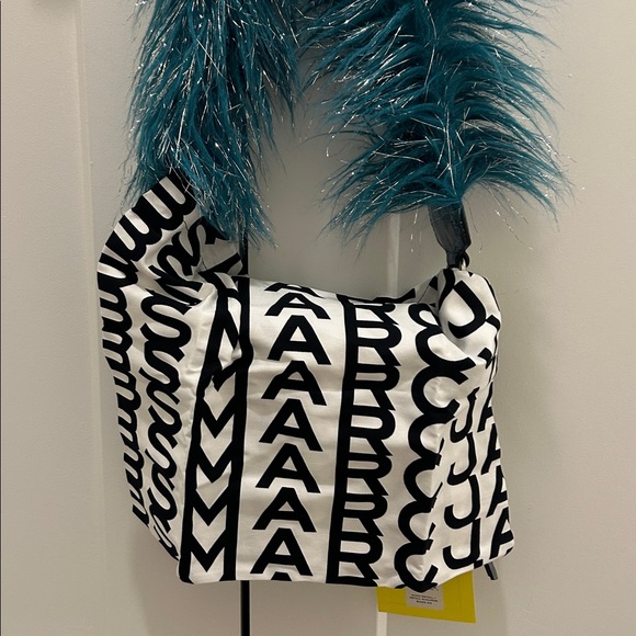 Marc Jacobs (NWT) Snapshot Camera Bag in Blue Croc-Embossed Leather & Faux-Fur - Picture 17 of 17